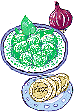 Gröna bollar av ost