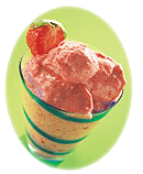 Banan- och hallonsorbet