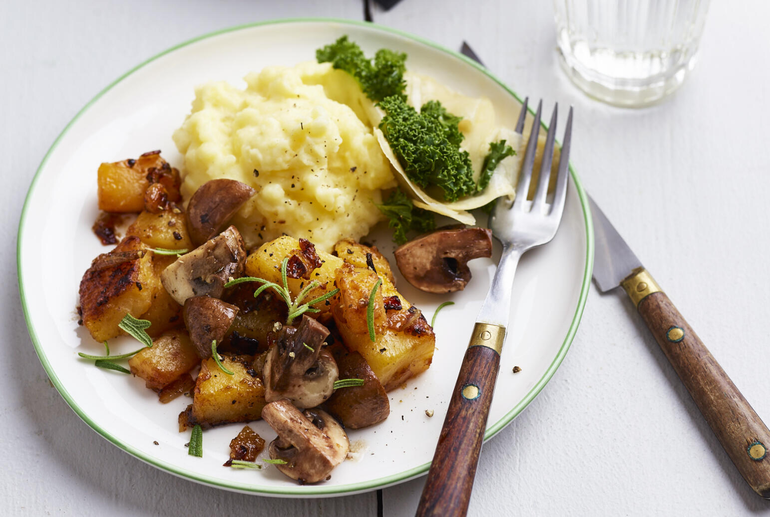 Stekt kålrot med champinjoner