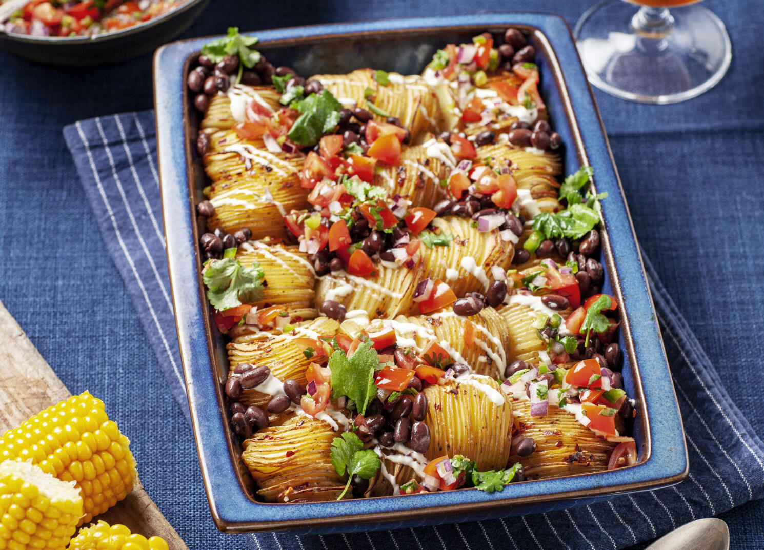 Dominopotatis med pico de gallo