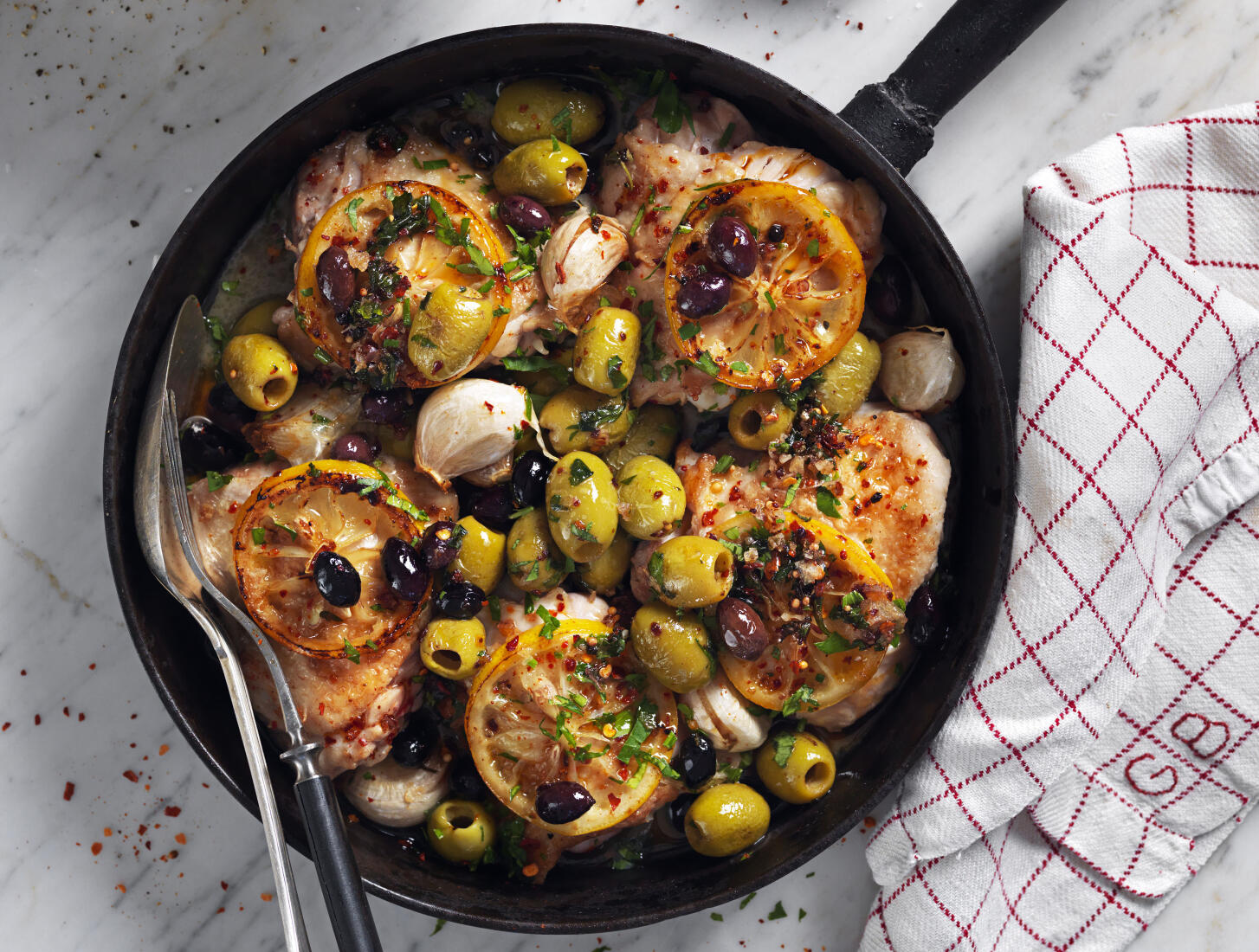 Kycklingpanna med oliver