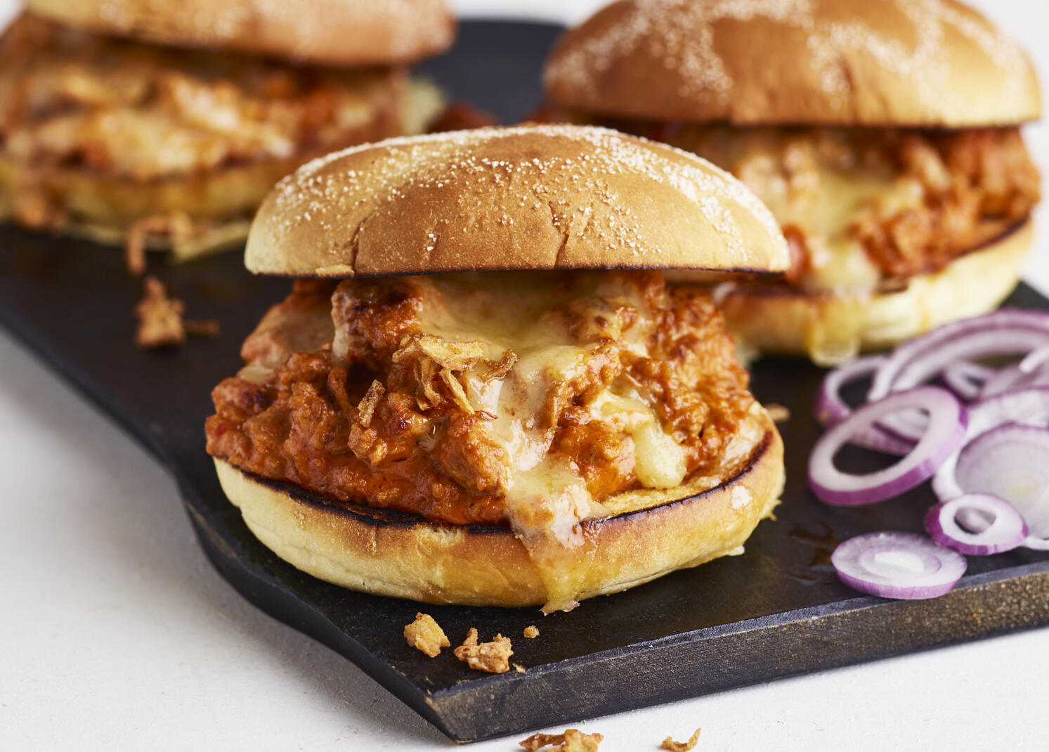 Burgare med fläskfärsröra