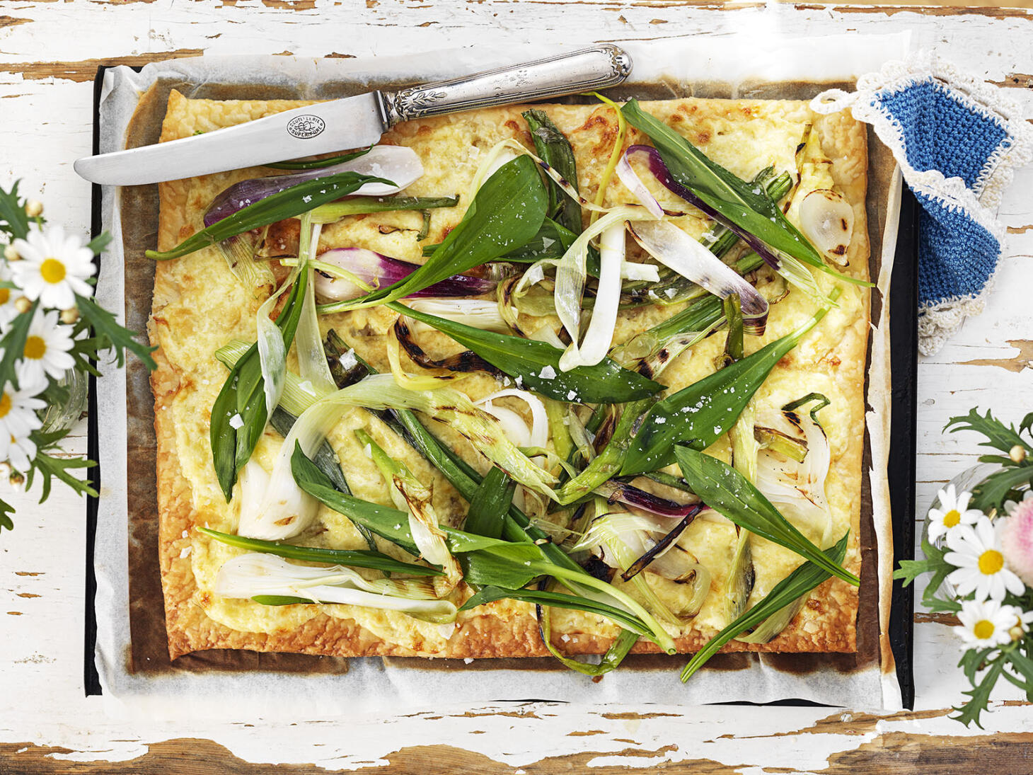 Lökflarn  med prästost