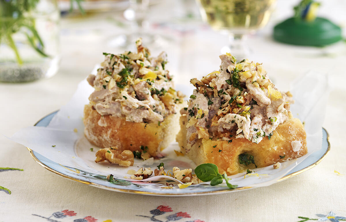 Kycklingröra med valnötter