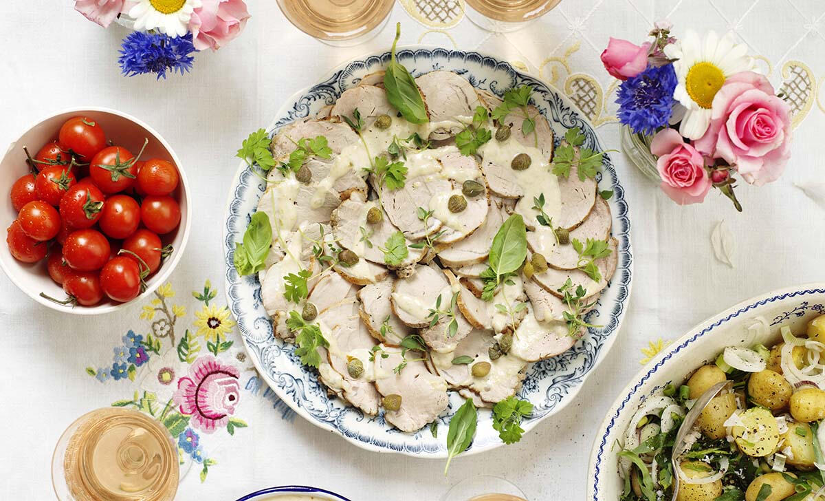 Fläskfilé tonnato med potatissallad