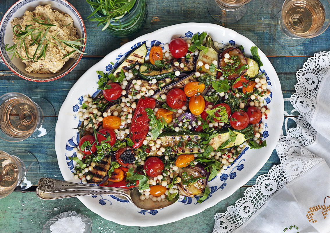 Couscoussallad med grillgrönsaker