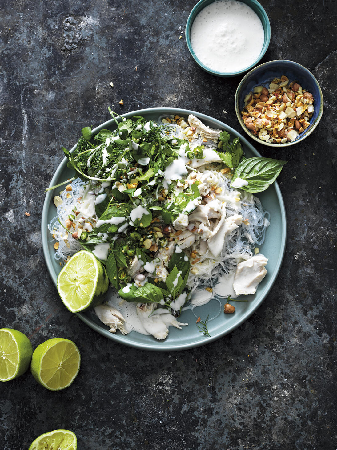 Shredded chicken  coconut salad