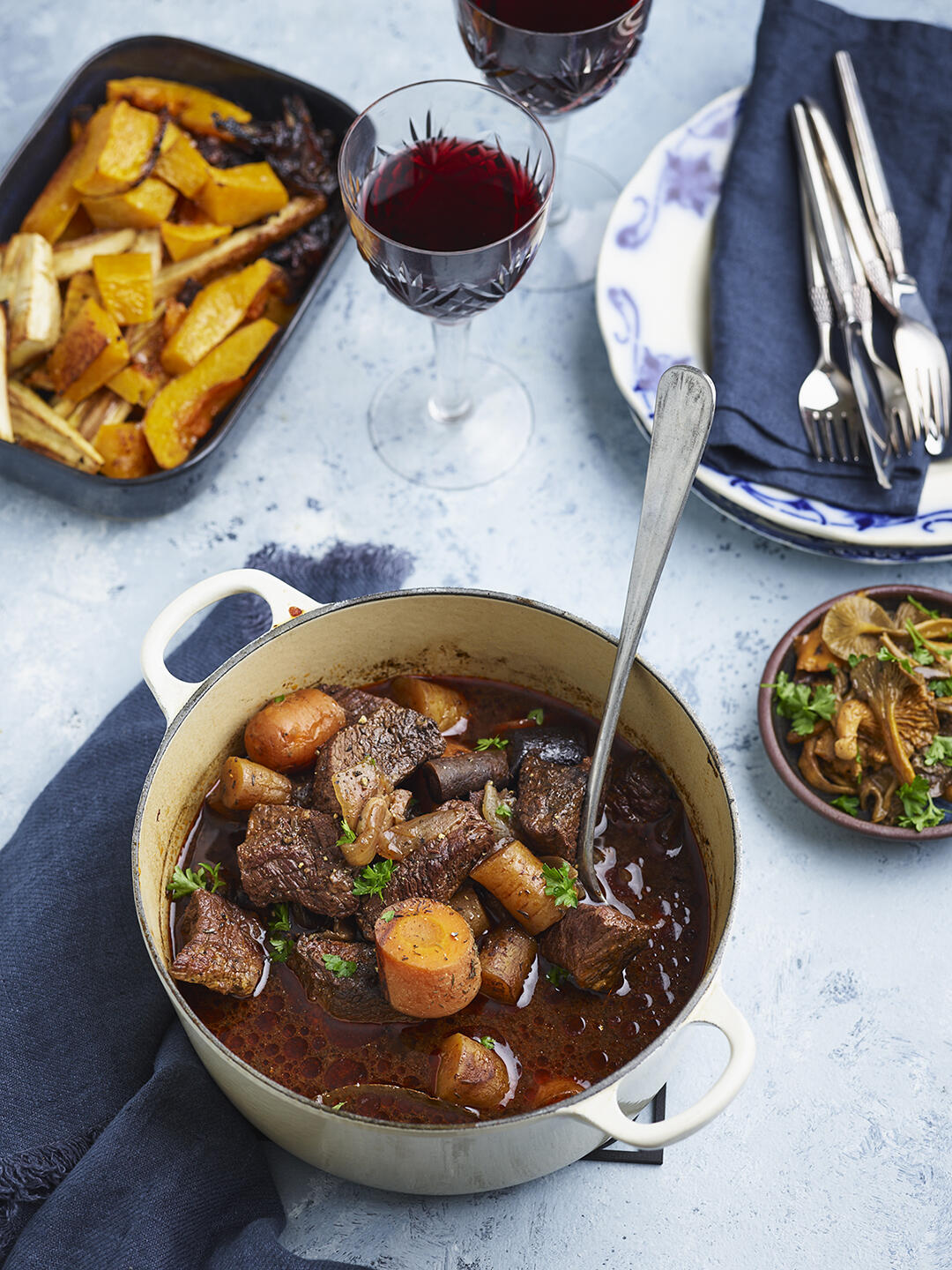 Köttgryta med svamp