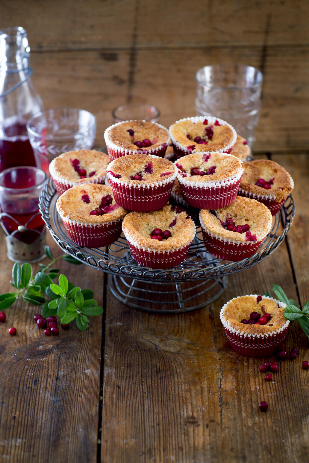 Mandelmuffins med lingon