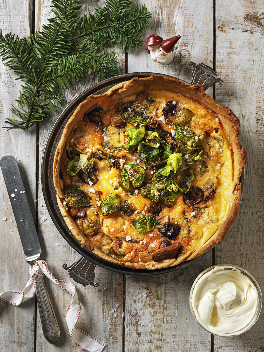 Quiche med brysselkål