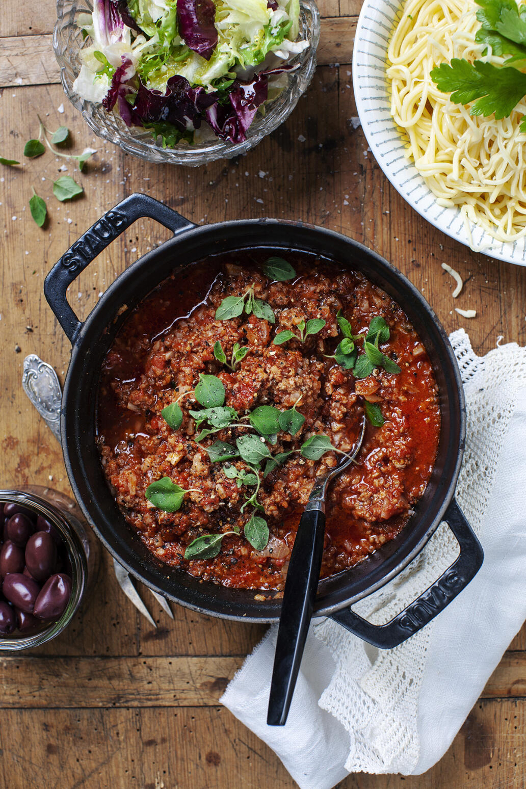 Köttfärssås med blomkål