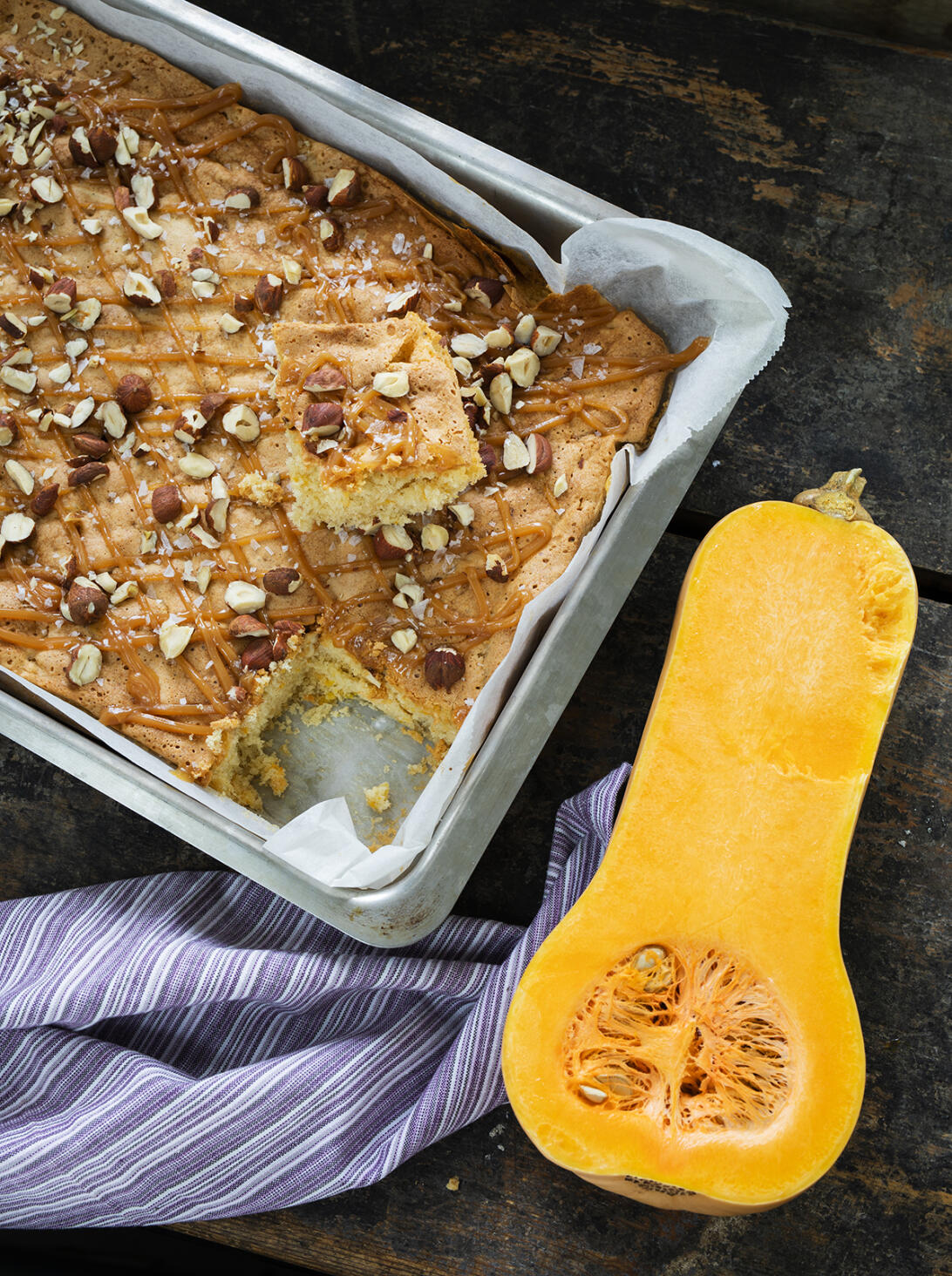 Långpannekaka med pumpa