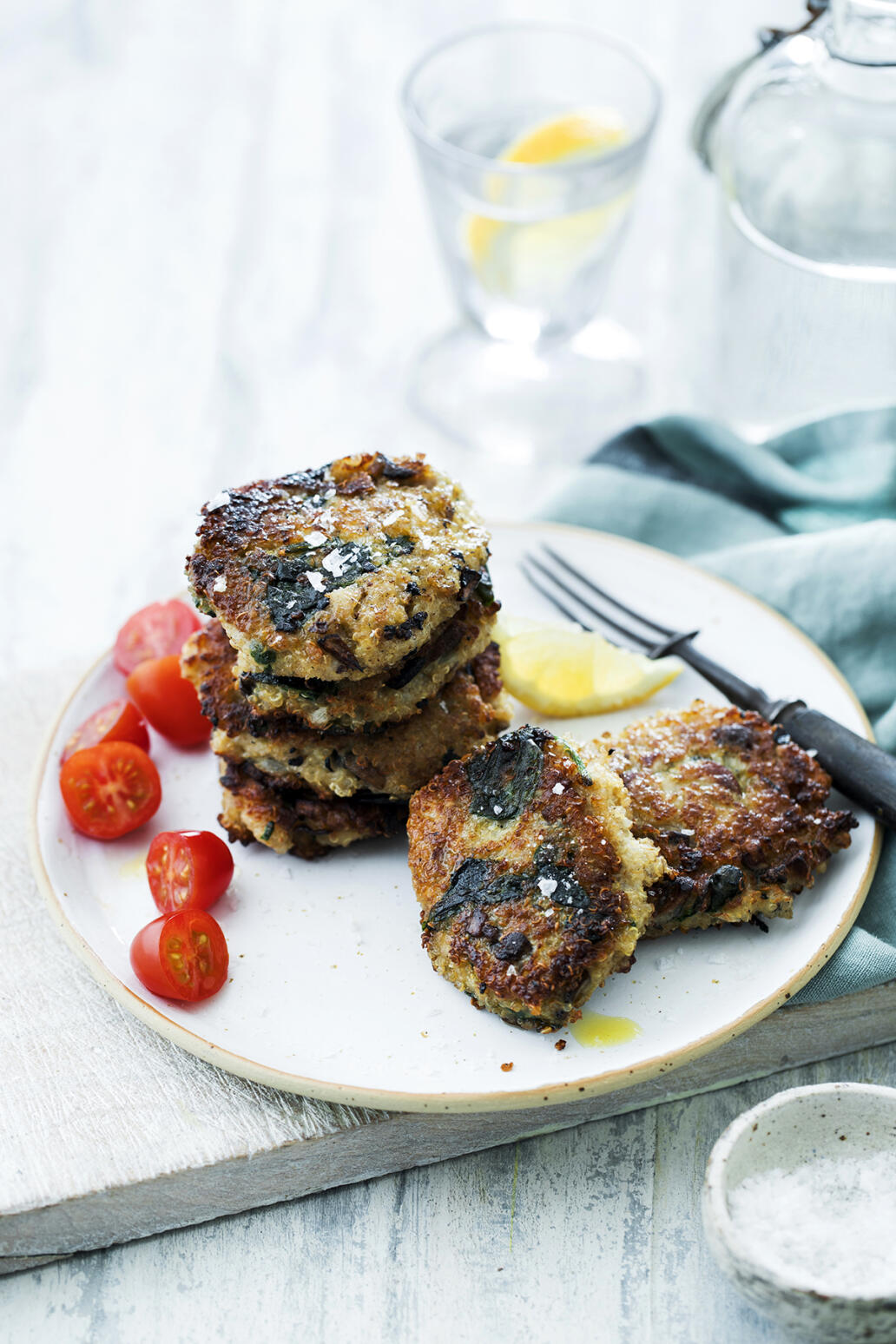 Quinoa-frikadeller med spenat