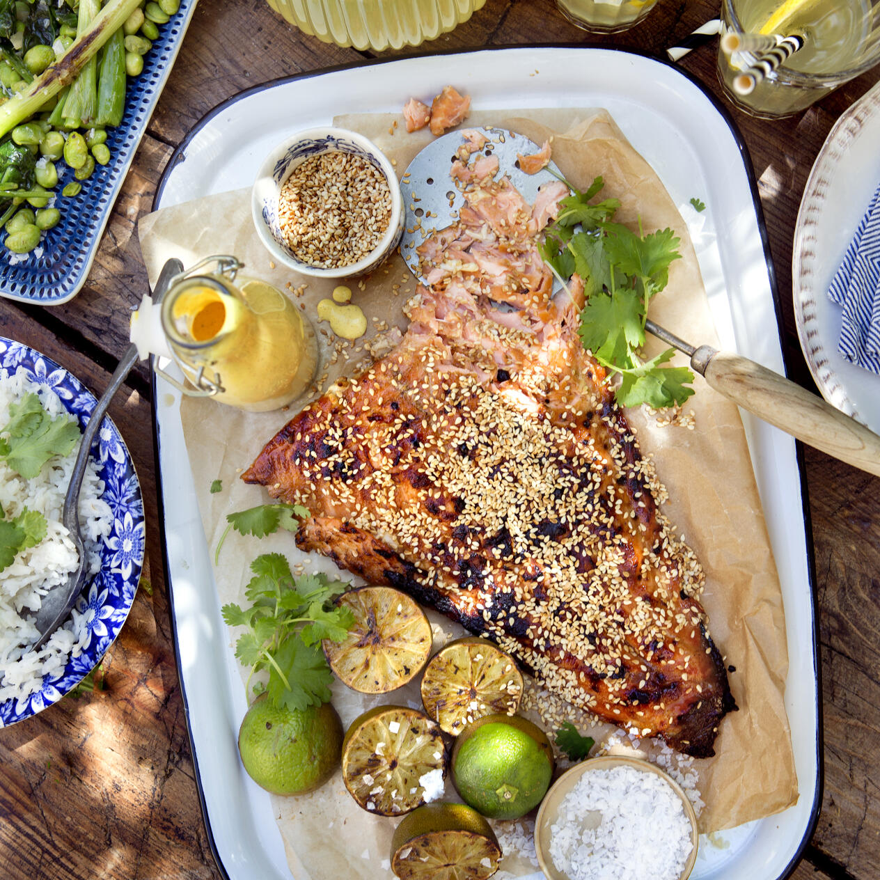 Grillad laxsida med asiatisk smak