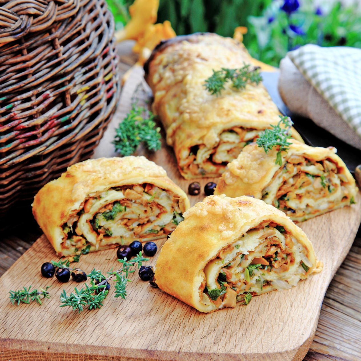 Kantarellrulle med västerbottensost