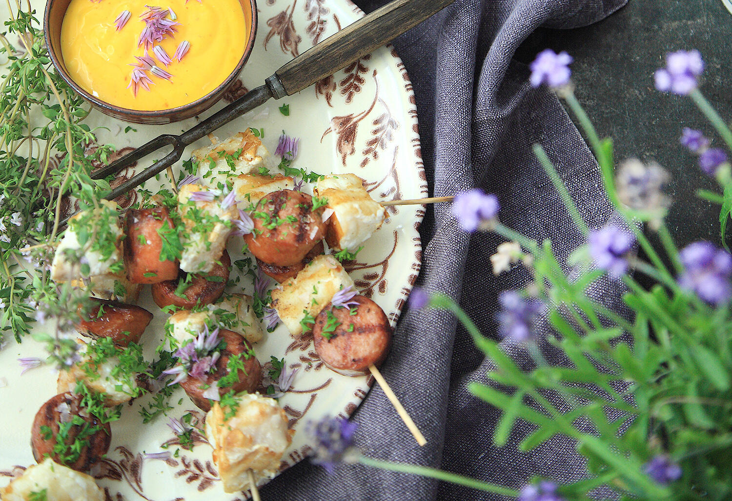 Spanska spett  med saffransaioli