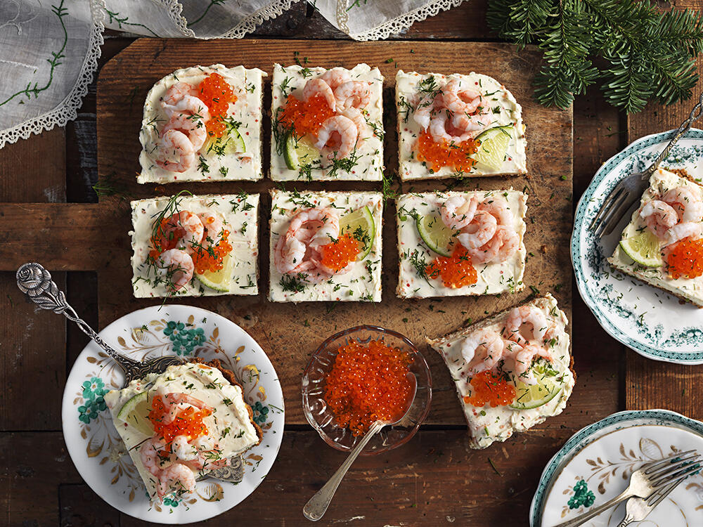 Fantastiskt gott – Laxcheesecake med räkor