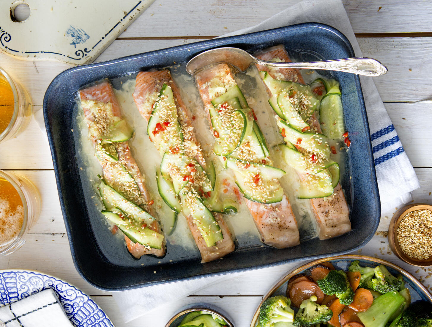 Ugnsstekt lax med asiatisk smak