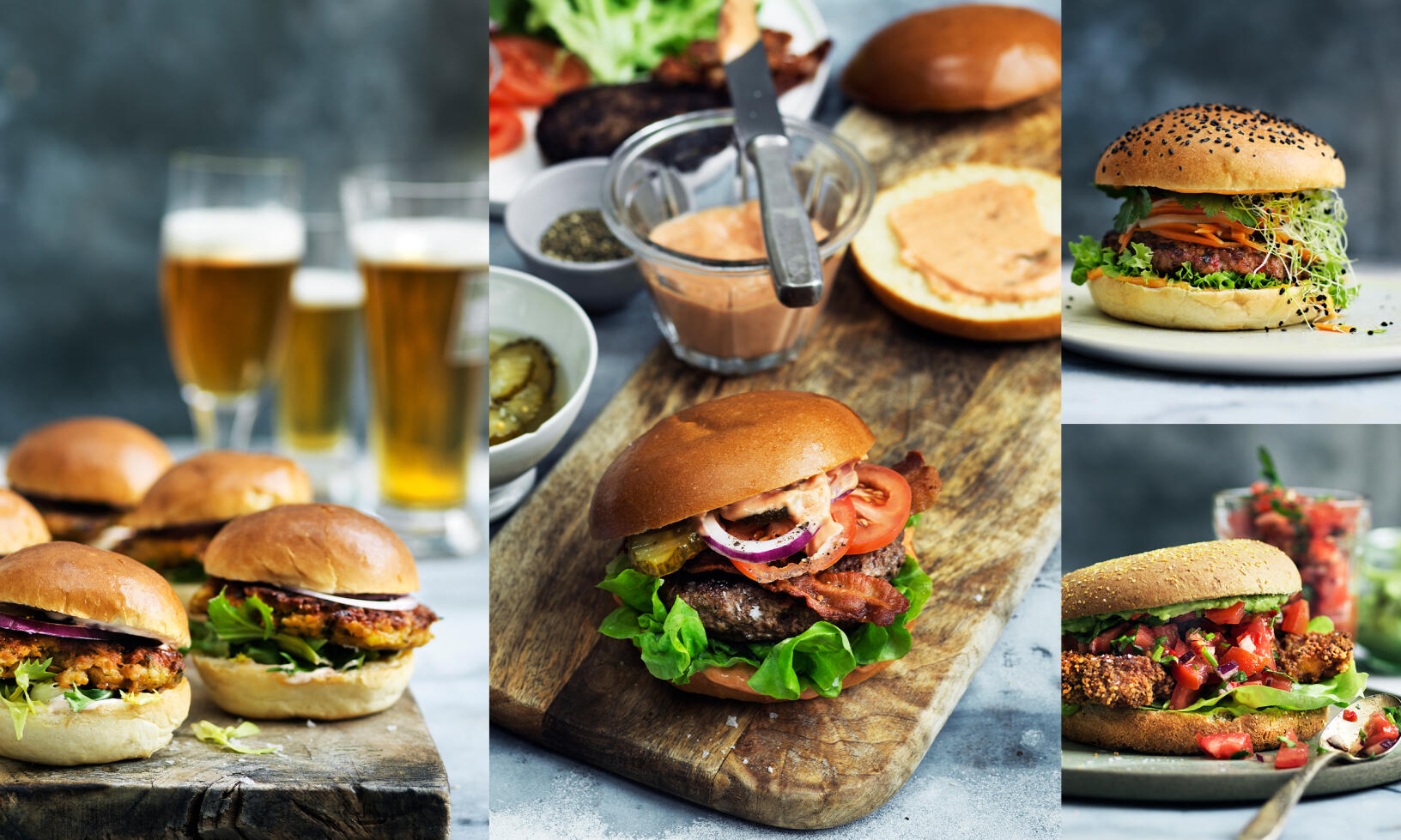 4 fantastiska burgare – från klassisk favorit till frasig kyckling