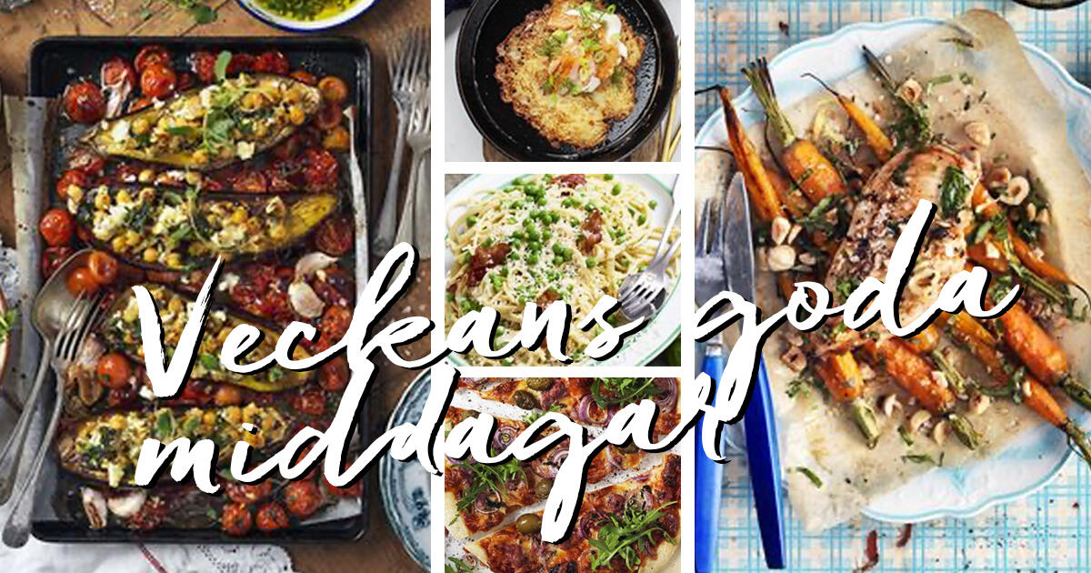 Veckans härliga middagsmeny: 5 enkla, goda & nyttiga recept!