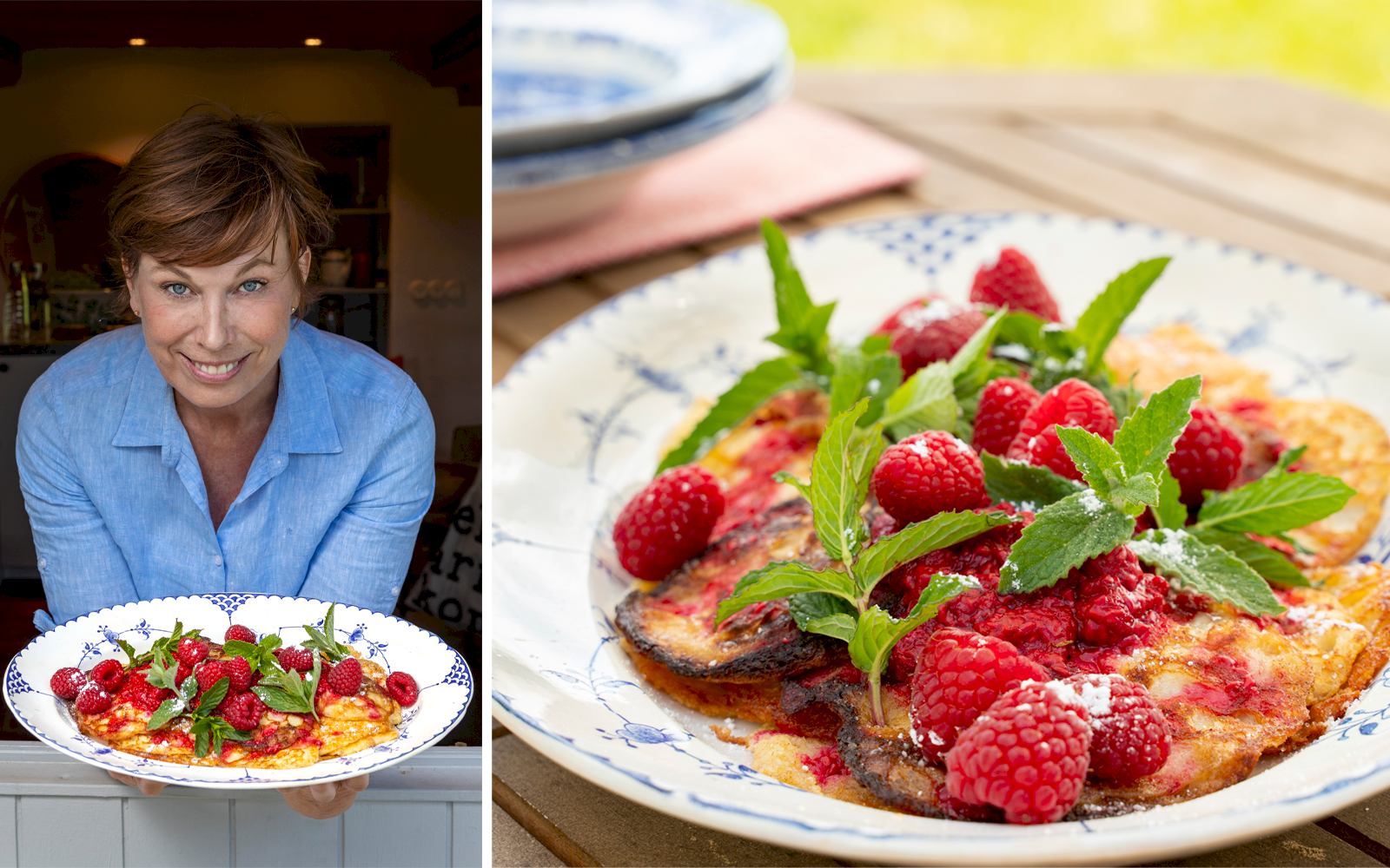 Mormors goda pannkakor med hallonmylta