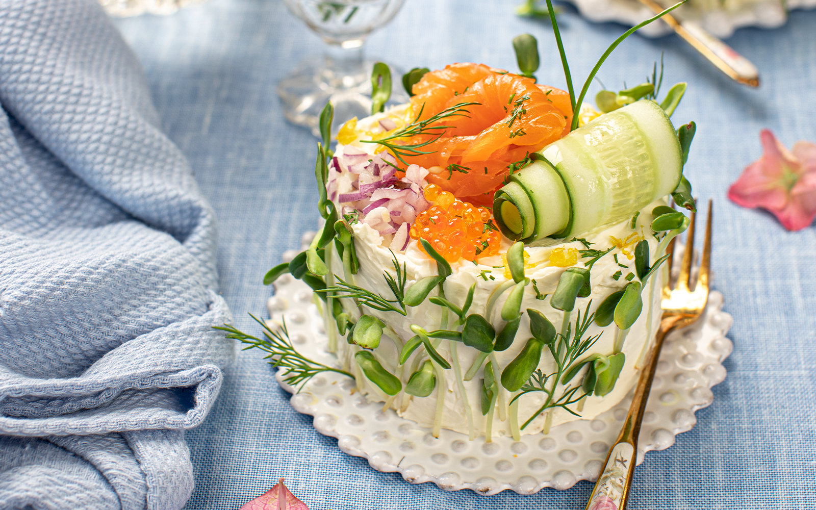 Smörgåsbakelse med laxkräm