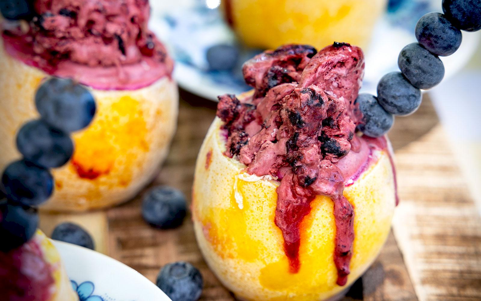 Blåbärsglass med citronsmak