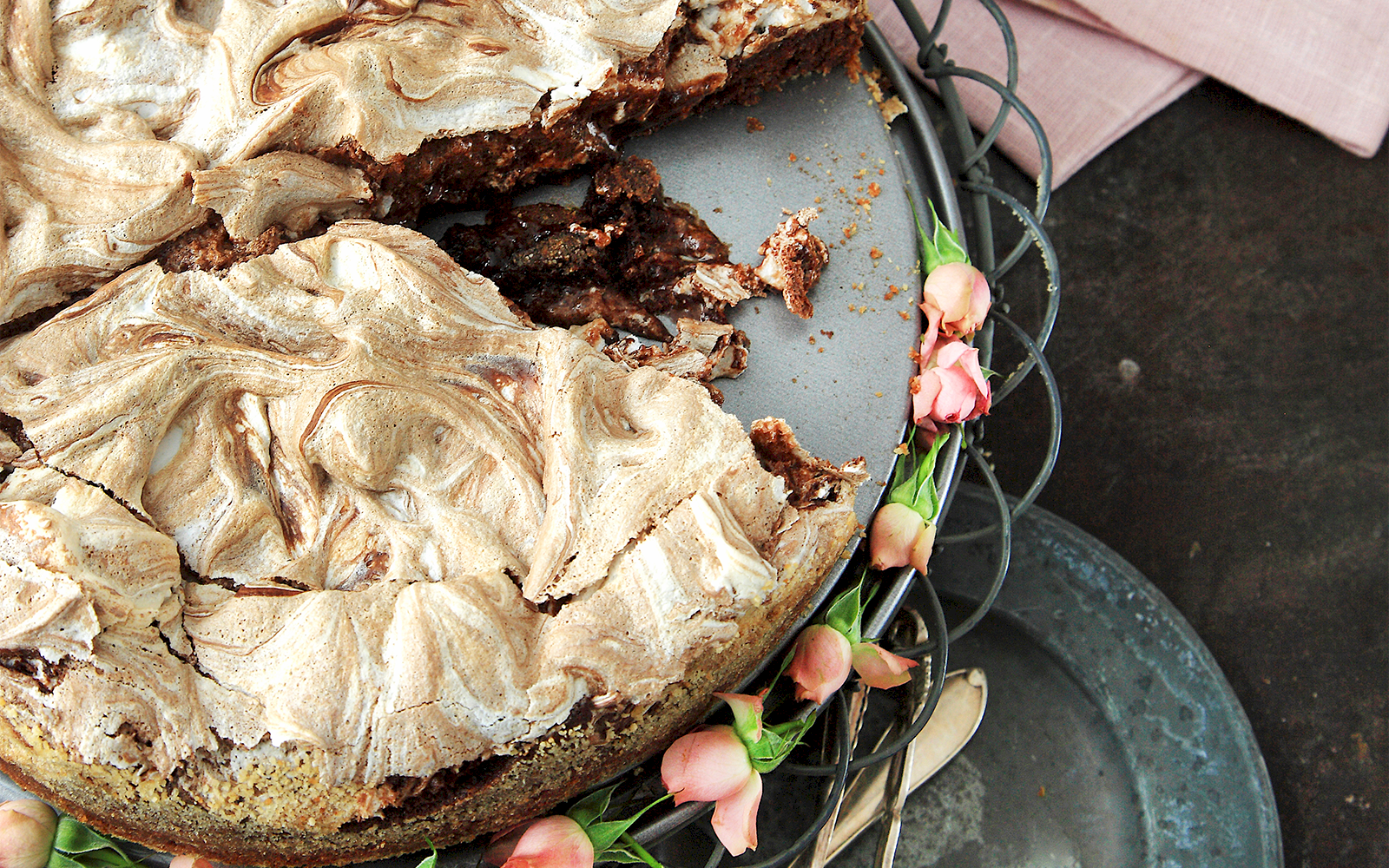 Kladdkaka med chokladmaräng