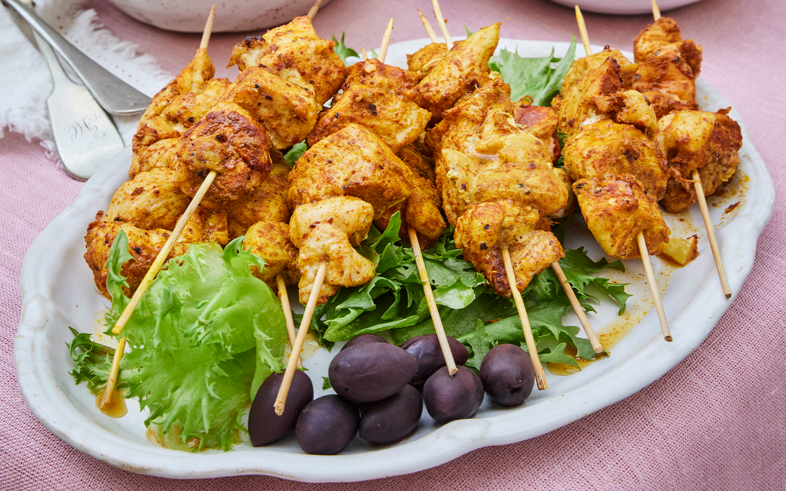 Kryddiga kycklingspett