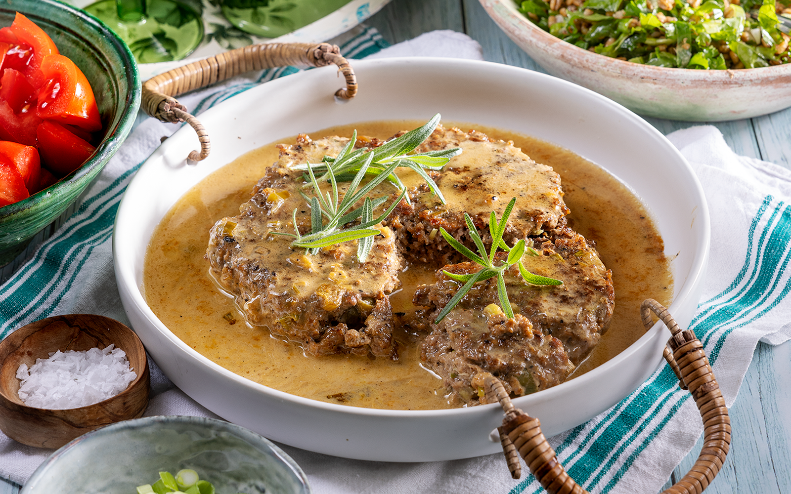 Köttfärs- och ansjovisbiff