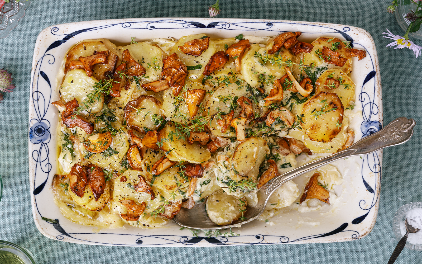 Kantarell- och potatisgratäng