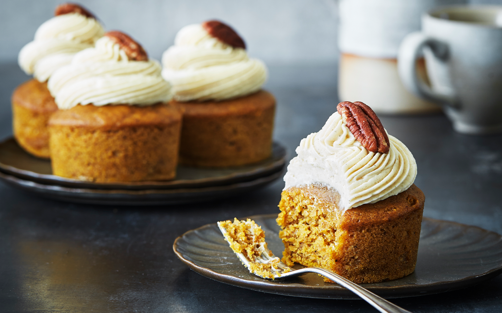 Pumpamuffins med kanelfrosting