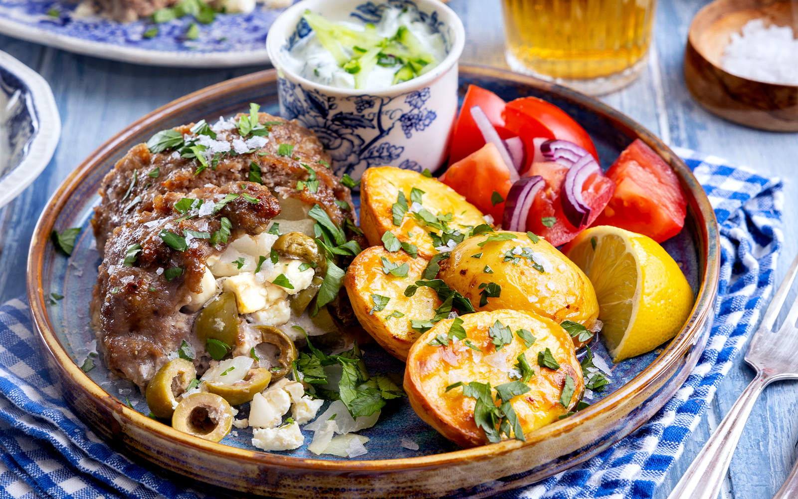 Köttfärsrulle med dilltsatsiki