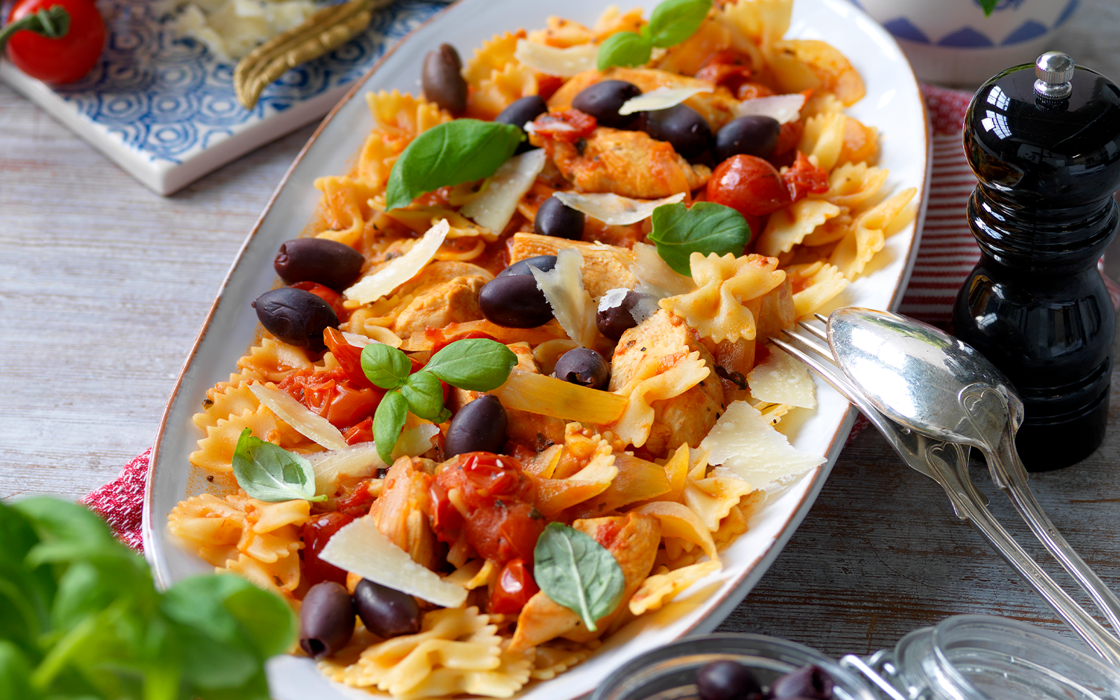 Toscansk kyckling med pasta